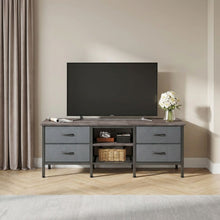Load image into Gallery viewer, Cavalla 1.4m Entertainment Unit with Drawers - Grey Oak + Grey