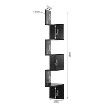 Load image into Gallery viewer, 21642-nemi-5-tier-wall-mounted-corner-shelf-black-26011511