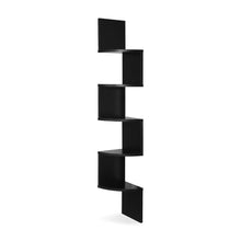Load image into Gallery viewer, 21642-nemi-5-tier-wall-mounted-corner-shelf-black-2601157