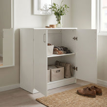 Load image into Gallery viewer, Nordic 2 Door Storage Cupboard - White