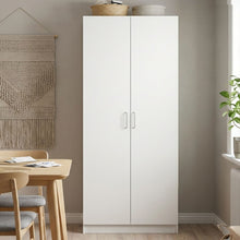Load image into Gallery viewer, Nordic 2 Door Cupboard 80cm - White