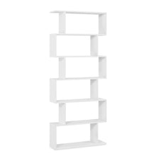 Load image into Gallery viewer, Verta 6 Tier Bookshelf Display Shelf - White