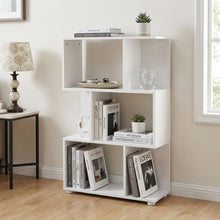 Load image into Gallery viewer, Cubo 3 Tier Bookshelf Display Shelf - White