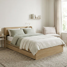 Load image into Gallery viewer, Elda Double Bed Frame with USB Port &amp; Drawers - Natural