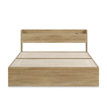Load image into Gallery viewer, Elda Double Bed Frame with USB Port &amp; Drawers - Natural