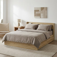 Load image into Gallery viewer, Elda Queen Bed Frame with USB Port &amp; Drawers - Natural (p1=0.118m³ - 25.0kg) (p2=0.120m³ - 23.5kg) (p3=0.096m³ - 19.5kg) (T=0.334m³ - 68.0kg)