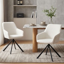 Load image into Gallery viewer, 23580-ramona-swivel-dining-chair-set-of-2-white-black-2601192