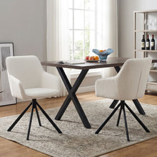 Load image into Gallery viewer, 23580-ramona-swivel-dining-chair-set-of-2-white-black-2601193