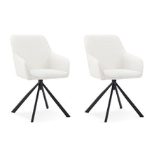 Load image into Gallery viewer, 23580-ramona-swivel-dining-chair-set-of-2-white-black-2601196