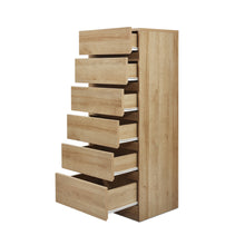 Load image into Gallery viewer, 22610-harris-6-drawers-slim-tallboy-oak-2601199