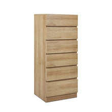 Load image into Gallery viewer, 22610-harris-6-drawers-slim-tallboy-oak-2601197