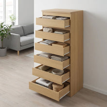 Load image into Gallery viewer, Tongass 6 Drawer Slim Tallboy - Oak