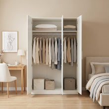 Load image into Gallery viewer, Makalu Wardrobe 3 Door Storage Shelves - White