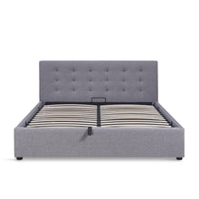 Load image into Gallery viewer, Abigail Queen Gas Lift Bed Frame - Grey