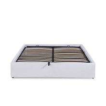 Load image into Gallery viewer, Fomo Boucle Queen Gas Lift Bed Frame - White
