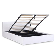 Load image into Gallery viewer, Belo Boucle Queen Gas Lift Bed Frame - White