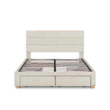Load image into Gallery viewer, Arbor Queen Bed Frame with 4 Drawers - Beige
