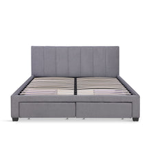 Load image into Gallery viewer, Charlotte Queen Bed Frame with 4 Drawers - Light Grey