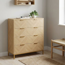Load image into Gallery viewer, Mesa 4 Drawers Tallboy - Natural