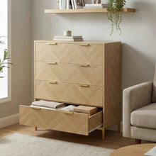 Load image into Gallery viewer, Mesa 4 Drawers Tallboy - Natural