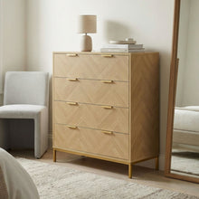 Load image into Gallery viewer, Mesa 4 Drawers Tallboy - Natural