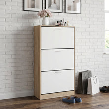Load image into Gallery viewer, 23454-matilda-3-drawer-shoe-cabinet-storage-rack-oak-2601214