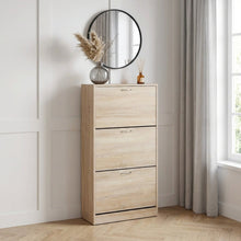 Load image into Gallery viewer, 23457-matilda-3-drawer-shoe-cabinet-storage-rack-maple-2601214