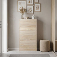 Load image into Gallery viewer, 23457-matilda-3-drawer-shoe-cabinet-storage-rack-maple-2601215
