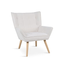 Load image into Gallery viewer, Amelia Rubberwood Armchair - White