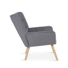 Load image into Gallery viewer, Amelia Rubberwood Armchair - Dark Grey