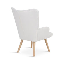 Load image into Gallery viewer, Emma Boucle Armchair with Ottoman - White