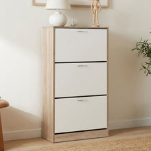 Load image into Gallery viewer, Anau 3 Drawer Shoe Cabinet Storage Rack - Oak
