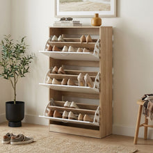 Load image into Gallery viewer, Anau 3 Drawer Shoe Cabinet Storage Rack - Oak