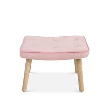 Load image into Gallery viewer, Olivia Velvet Armchair with Ottoman - Pink