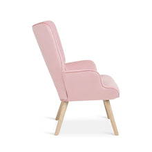 Load image into Gallery viewer, Olivia Velvet Armchair with Ottoman - Pink