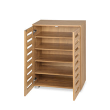 Load image into Gallery viewer, Loma 2 Door Shoe Cabinet Storage Rack - Dark Oak