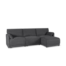 Load image into Gallery viewer, Velvo 3 Seater Modular Sofa with Ottoman - Dark Grey