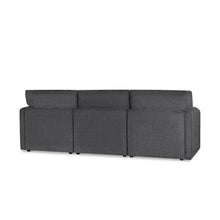Load image into Gallery viewer, Velvo 3 Seater Modular Sofa with Ottoman - Dark Grey