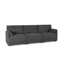 Load image into Gallery viewer, Velvo 3 Seater Modular Sofa with Ottoman - Dark Grey