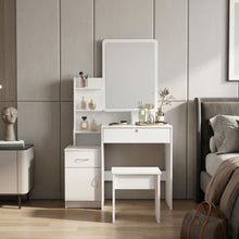 Load image into Gallery viewer, Zinnia 2 Drawer Dressing Table Set 2pcs - White
