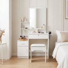 Load image into Gallery viewer, Zinnia 2 Drawer Dressing Table Set 2pcs - White
