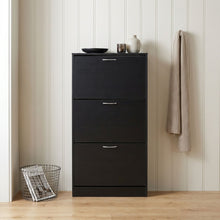 Load image into Gallery viewer, 23455-matilda-3-drawer-shoe-cabinet-storage-rack-black-2601226