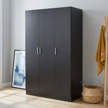 Load image into Gallery viewer, 23476-bram-3-door-wardrobe-cabinet-black-202601226