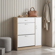 Load image into Gallery viewer, 23462-kihona-3-drawer-shoe-cabinet-storage-rack-oak-2601223