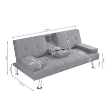 Load image into Gallery viewer, Arleth 3 Seater Sofa Bed - Light Grey