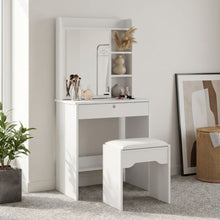 Load image into Gallery viewer, Cyclamen Dressing Table with Drawers Set 2pcs - White