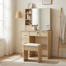 Load image into Gallery viewer, Carnation Dressing Table with Drawers Set - Oak