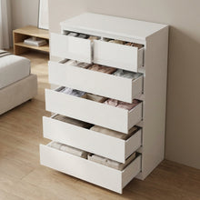 Load image into Gallery viewer, Angeles High Gloss 6 Drawer Tallboy - White