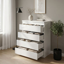 Load image into Gallery viewer, Angeles High Gloss 4 Drawer Tallboy - White
