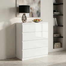 Load image into Gallery viewer, Angeles High Gloss 4 Drawer Tallboy - White